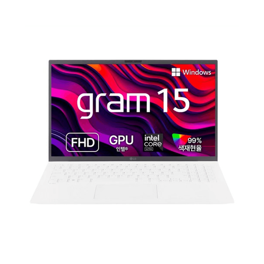 LG전자 2024 그램 15 코어 울트라5 인텔 Iris, 에센스 화이트, 256GB, 8GB, WIN11 Home, 15Z90S-GR5CK