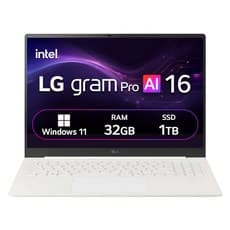 LG전자 2026 그램 프로 AI 16 코어 Ultra5, 에어로미늄 화이트, 16Z90U-KS5EK, 1TB, 32GB, WIN11 Home