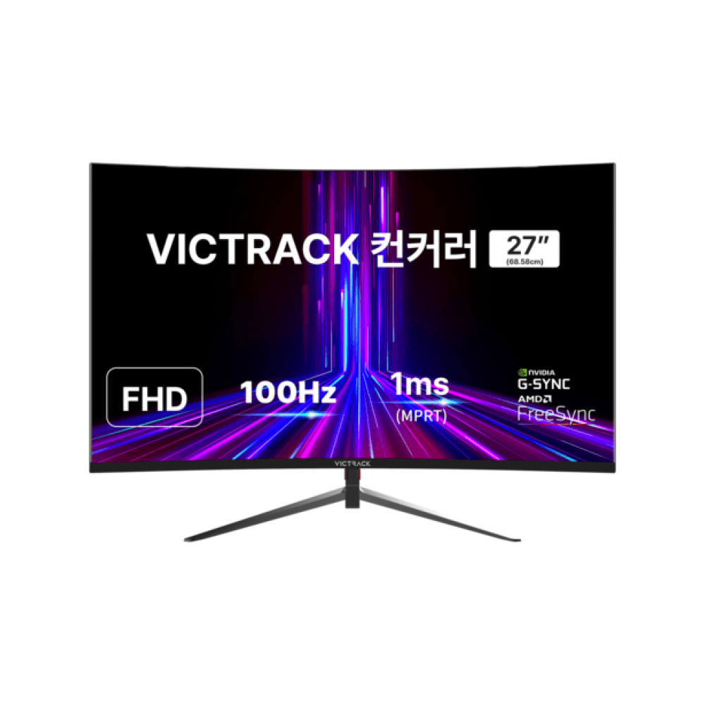 빅트랙 FHD 100Hz 커브드 모니터, 68.58cm, 27CM10001