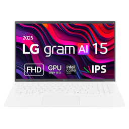 LG전자 2025 그램 AI 15 코어Ultra5 인텔 14세대, 에센스 화이트, 256GB, 16GB, Free DOS, 15ZD90T-GX56K