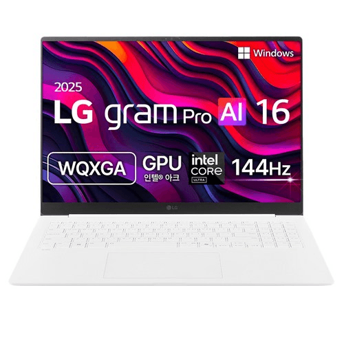 LG전자 2025 그램 프로 AI 16 코어 Ultra5, 에센스 화이트, 256GB, 16GB, WIN11 Home, 16Z90TS-GS5PK(16Z90TS-GS5PK)