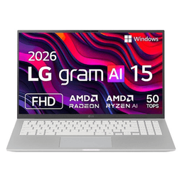 LG전자 2026 그램 AI 15 라이젠 AI 400 시리즈 방문설치, 실버, 1TB, 32GB, WIN11 Home, 15Z95U-GU7WK
