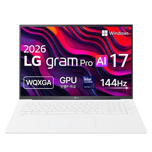 LG전자 2026 그램 프로 AI 17 코어Ultra5, 17Z90U-GS5CK, 256GB, 16GB, WIN11 Home(17Z90U-GS5CK)