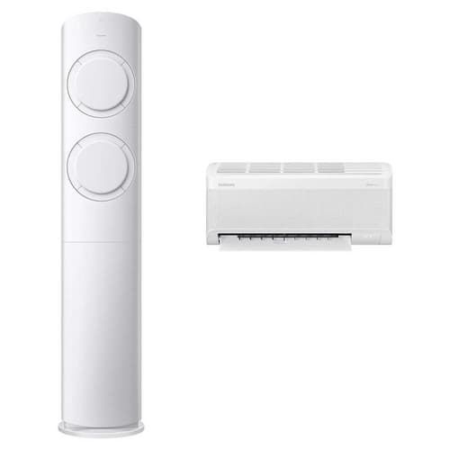 삼성전자 56.9㎡(17.2평) + 18.7㎡(5.7평) AI Q9000 홈멀티형 에어컨 AF60F17D11WRZ + 리모컨 세트 , 매립배관형(AF60F17D11WRZ)