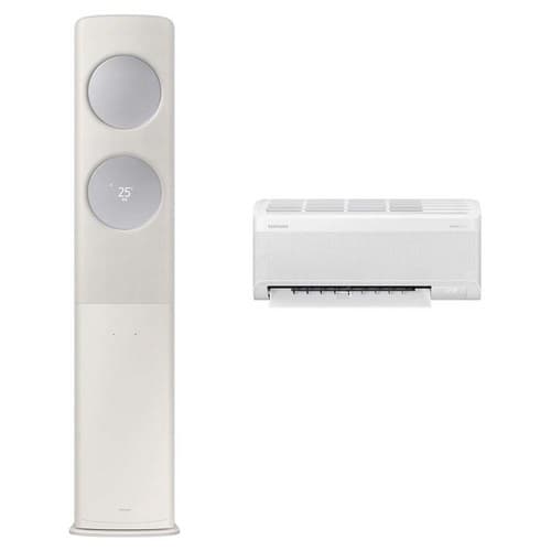 삼성전자 62.6㎡(19평) + 18.7㎡(5.7평) BESPOKE AI 무풍 클래식 홈멀티형 에어컨 AF70F19D24ER1T + 리모컨 세트 , 일반배관형(AF70F19D24ER1T)