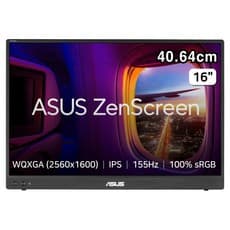 에이수스 WQXGA ZenScreen 포터블 모니터 IPS 16:10 155Hz 5ms 400cd sRGB 100% 0.9kg, 40.64cm, MB16NCG