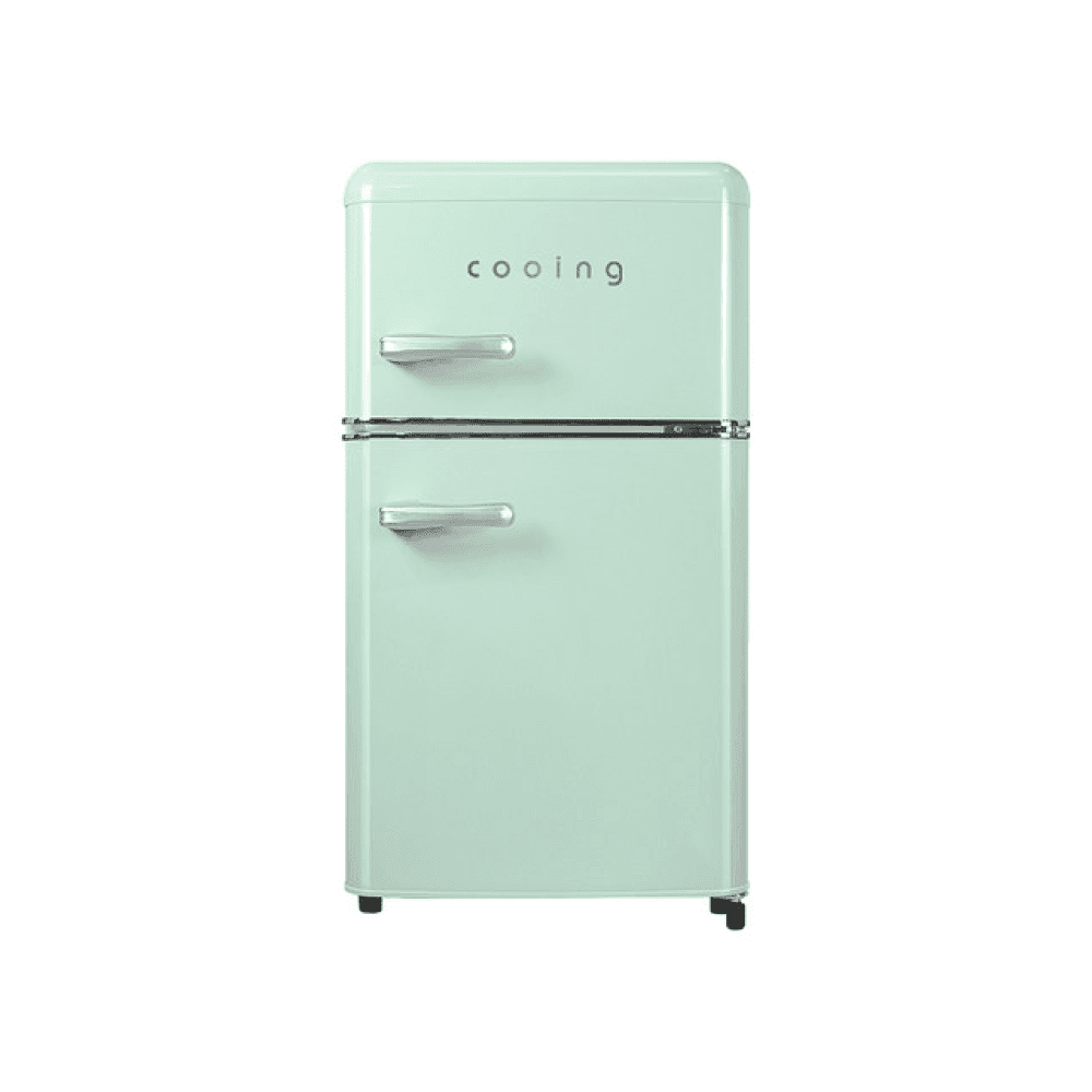 쿠잉전자 레트로 미니 80L 2도어 냉장고, REF-D85M(REF-D85M)