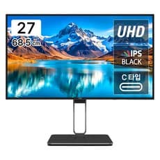 AOC 알파스캔 4K UHD AOC 나노 IPS 도킹스테이션 HDR 400 피벗 무결점 모니터 블랙, 68.5cm, U27U2DP