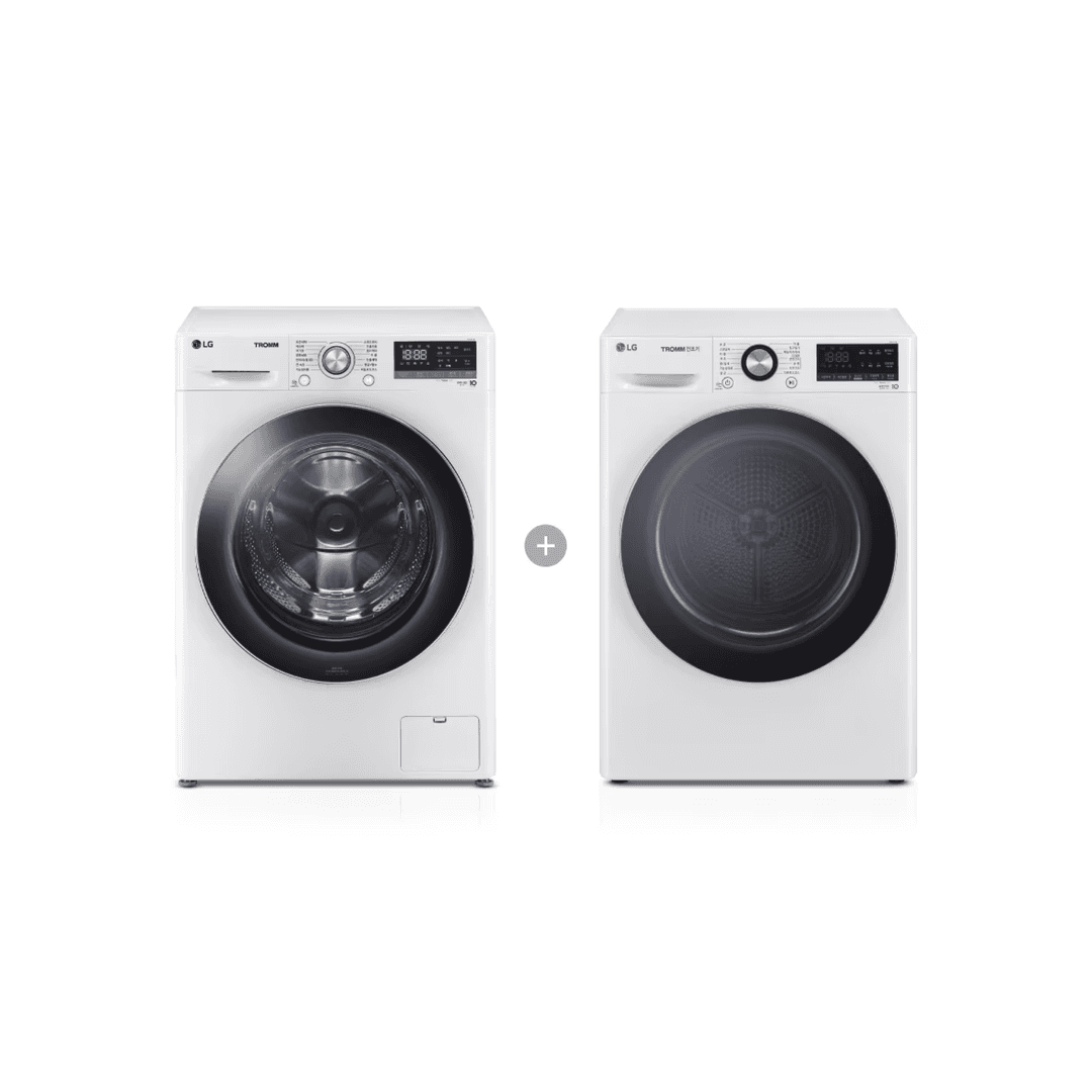 LG 트롬 세탁기+건조기 세트 12kg/10kg F12WVA-10WB(F12WVA + RH10WTA)(F12WVA-10WB)